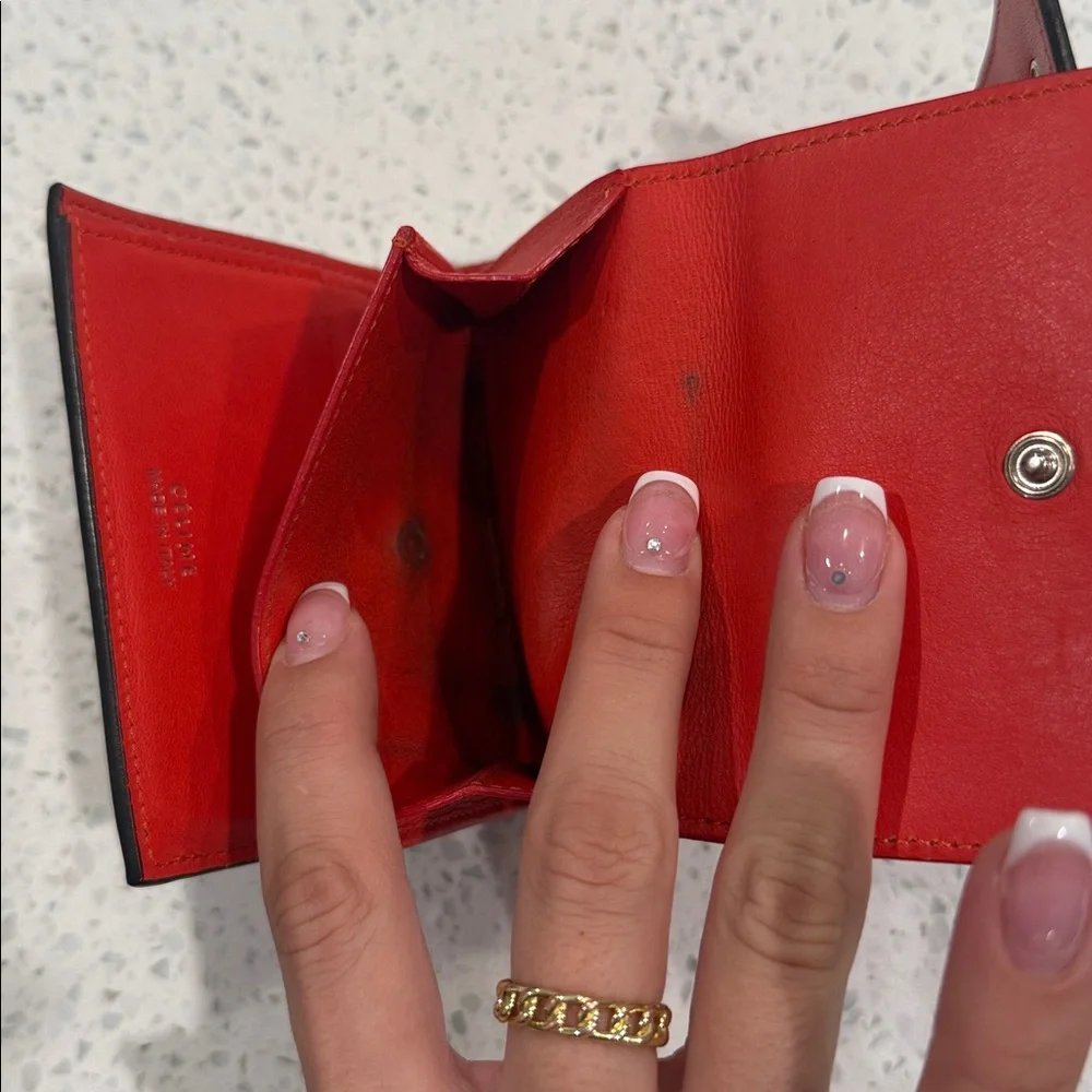 Céline Snap Trifold Compact Leather Wallet - Picture 6 of 8